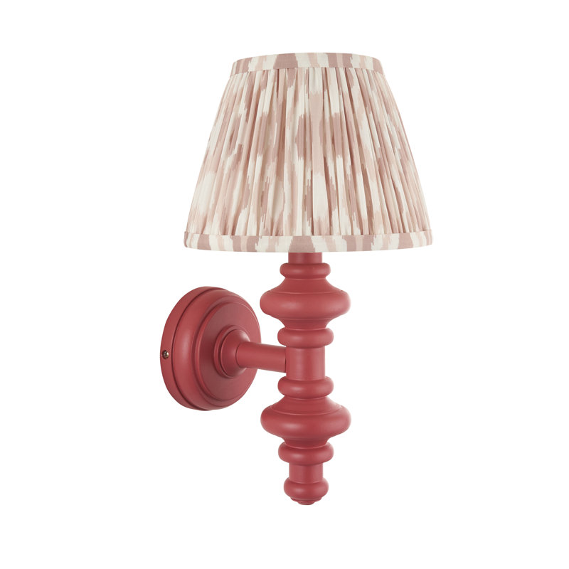 Carnaby Wallchiere, Beige/White Ikat, Pink