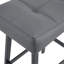Ensemble de table de bar et de chaises Modern, 4 pièces, plateau en verre trempé, structure en métal et gris, pour l'intérieur et l'extérieur