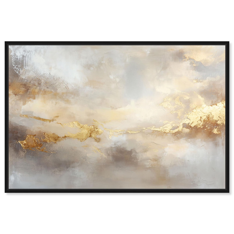 Décoration murale bohème Soft Shimmer III par Art Remedy, cadre noir, 54 x 36, H 37 po x l 55 po, Cadre noir