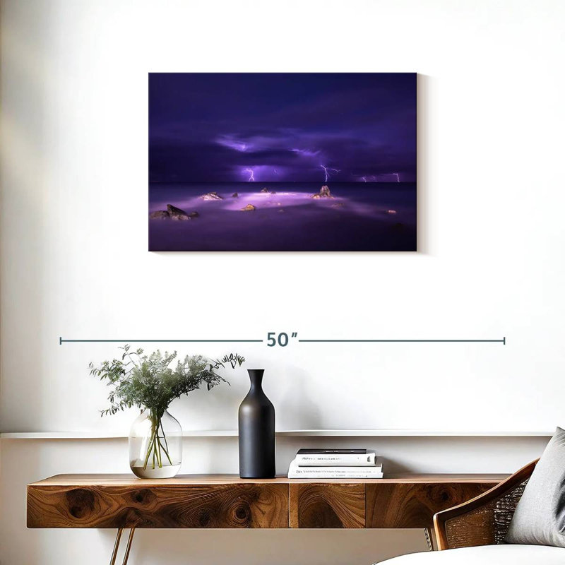 Alvord Purple Beach Lightning, 20" H x 30" W
