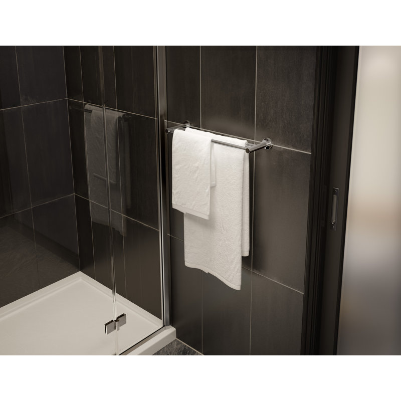 Dia 18" Wall Mounted Double Towel Bar, Chrome