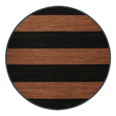 Machine Washable Horizontal Stripes Gray Area Rug
