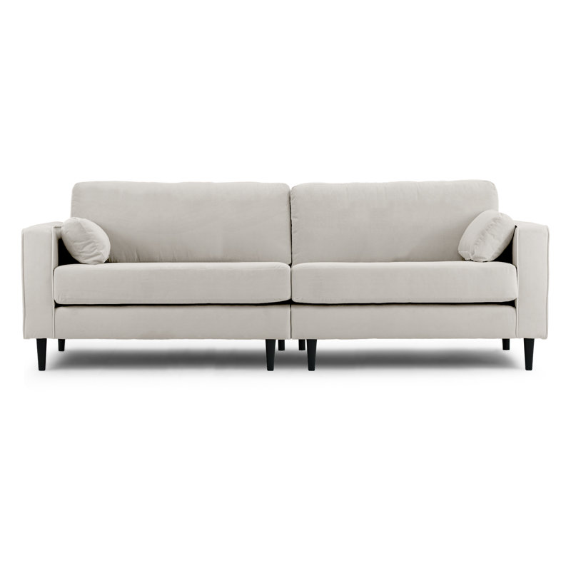 Millerville 4 Seater Velvet Sofa, Silver