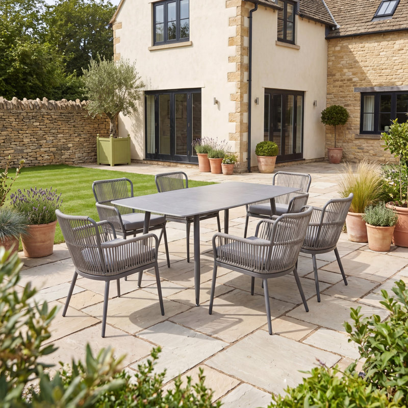 Patio Dining Set with, Grey