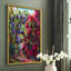 Lilas et rhodies, reproduction encadrée - bois massif-573568605