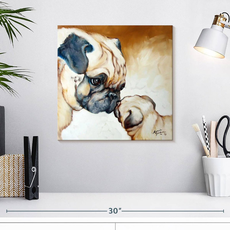 «Crowle Pug's Love», H 16 po x l 16 po