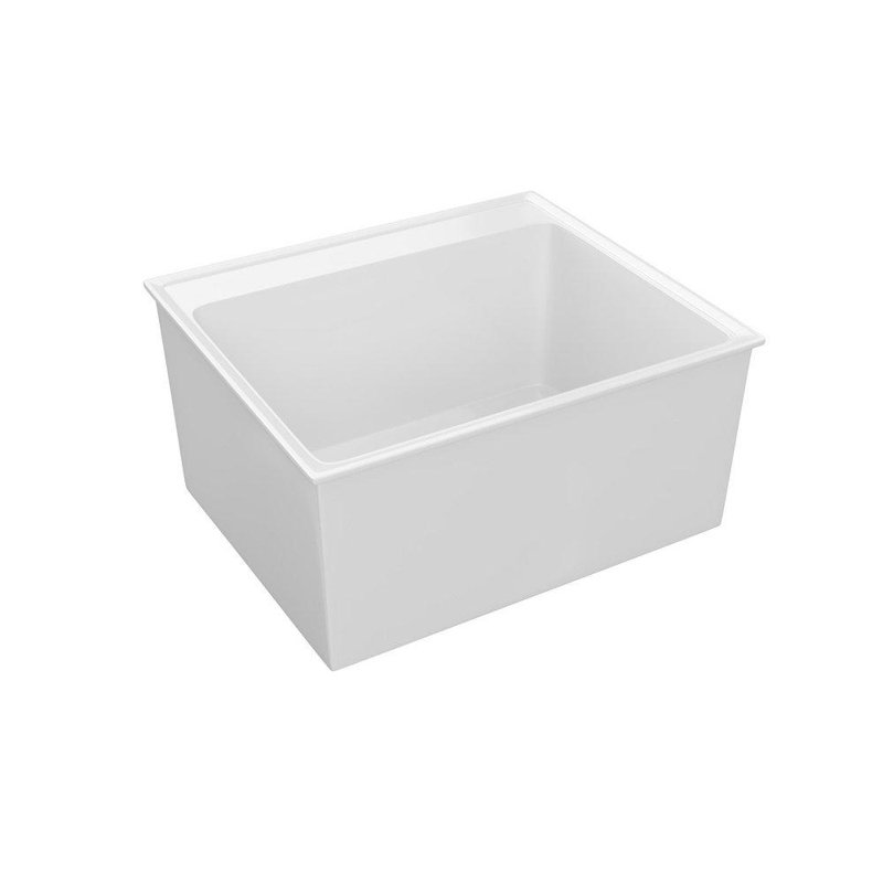 24.5'' L x 22'' W White Freestanding Service Sink