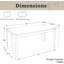 Table de salle à manger en bois 63 po avec plateau rectangulaire minimaliste moderne-125028924