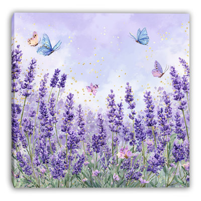 Lavender Drift Garden Wrapped Canvas Wall Art