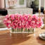 Pivoines disposées dans un vase en verre-1568041248