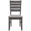 2 chaises grises d'appoint pour dîner - siège rembourré et dossier classique en mousse confortable