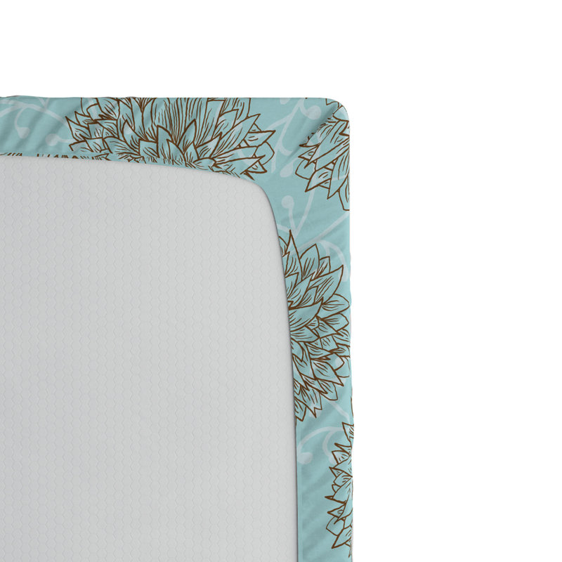 Microfiber Floral Fitted Sheet, Queen Fitted Sheet