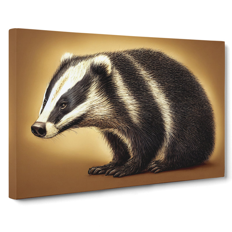 Face Of The Badger - Wrapped Canvas, 35cm H x 50cm W x 3cm D