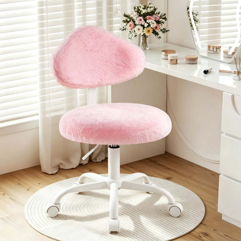Upholstered Swivel Accent Chair, Pink