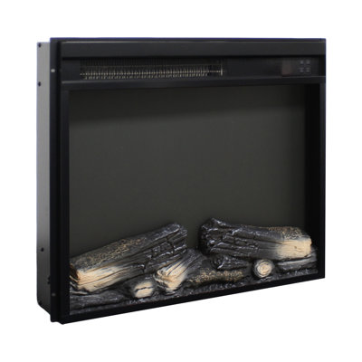 Foyer électrique encastrable de 23 pouces avec radiateur ultra mince et réaliste avec télécommande et minuterie de protection contre la surchauffe / chaleur de 1400 W, 5000 W par heure, 11 réglages de température, 50000 heures, source DEL 4