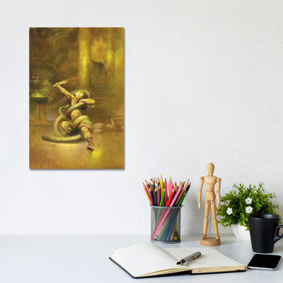 Green Death by Frank Frazetta - Wrapped Canvas Painting