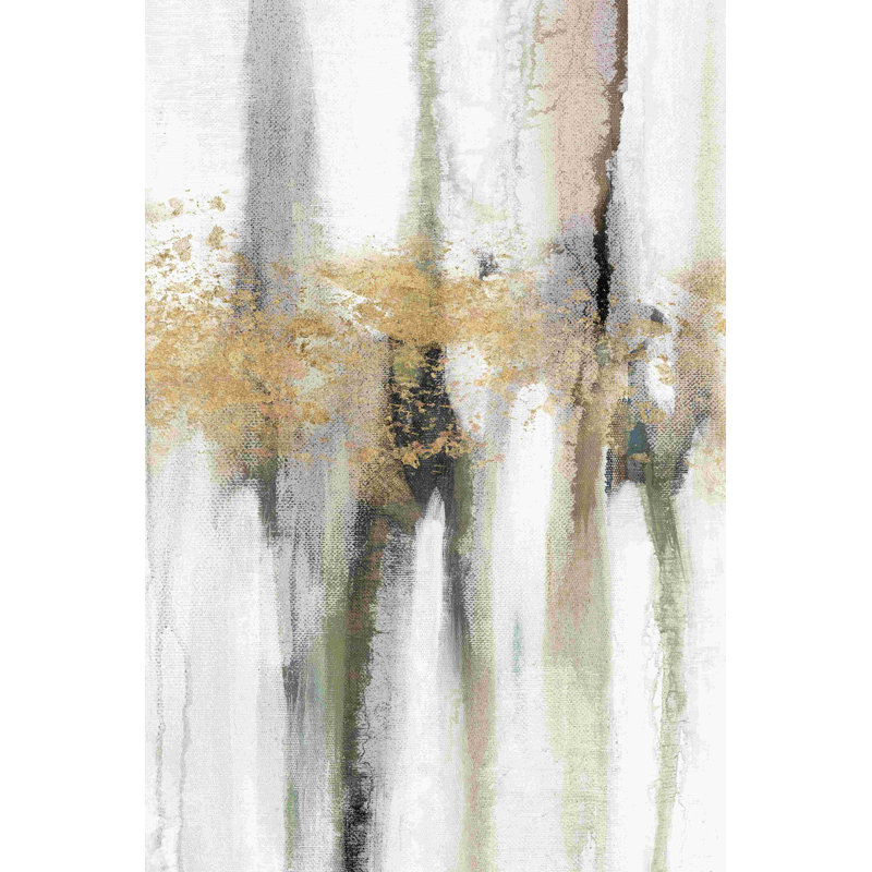 Feuille d'or tombante II, H 18 po x l 12 po