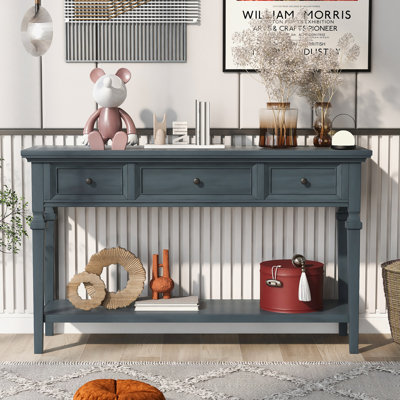 Accent Chest Cabinet with 3 Drawers and Open Style Bottom Shelf