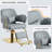 Swivel Reclining Chair with metal square base-1188732250