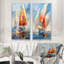 "Voiliers abstraits" - 2 pièces sur toile-1674097317-1674097315