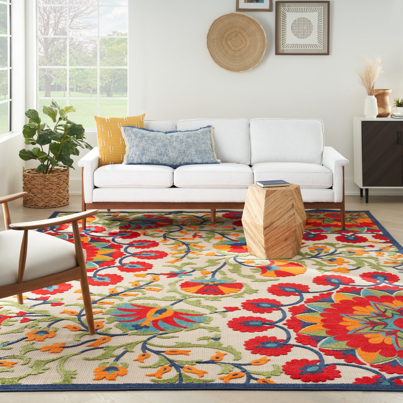 Eaglin Floral Indoor Rug, Rectangle 7'10" x 10'6"