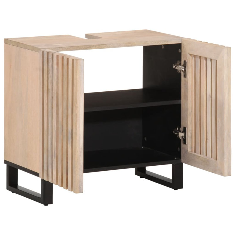 16-5 Solid Wood Under Sink Cabinet, Solid mango wood
