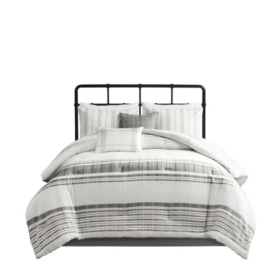 100% Cotton Oversized Comforter King - White/grey For Bedroom Luxury 6 Bedding Grey/white Soft