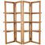Étagère de rangement pliante en bois fabriquée à la main 3 tablettes avec quincaillerie en métal argenté