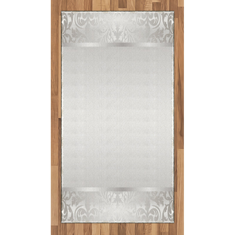 Gray High Density Long Fiber Poly Threads Decorative Area Rug Carpet, Rectangle 2'7" x 5'