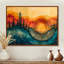 Impression sur toile, "Forêt liquide à l'encre dans un paysage asiatique I"-609083911-609083906-609083910
