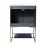 Meuble-lavabo autoportant bleu marine 24 po avec lavabo en résine Flair - Modern Touch