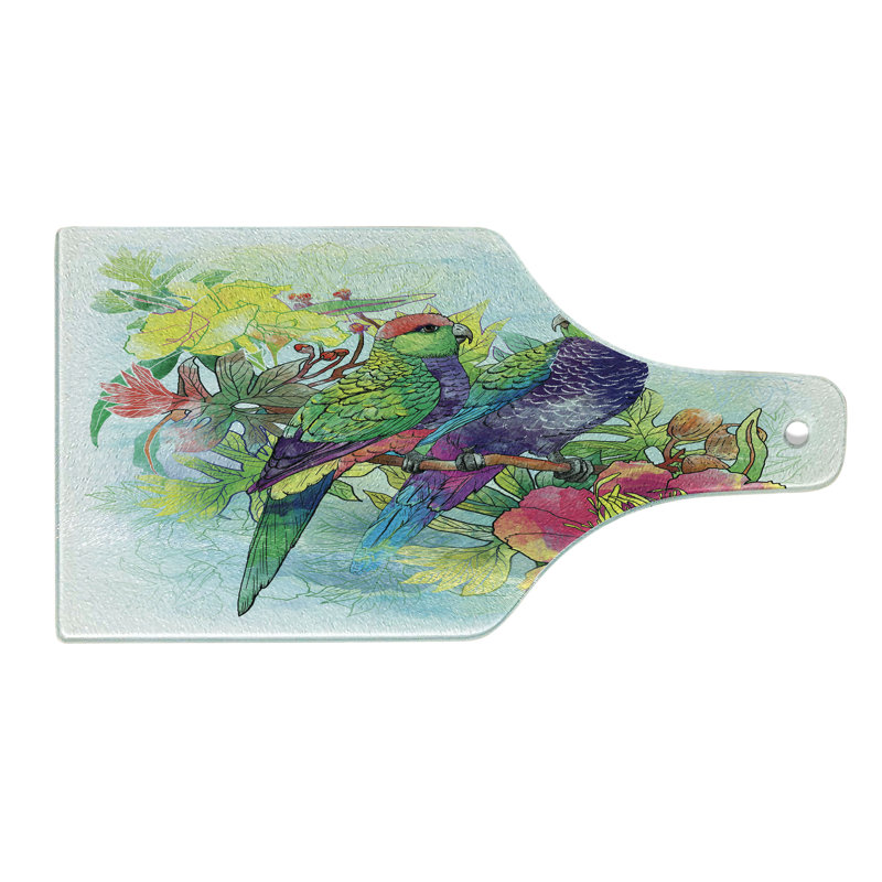 Multicolore planche à découper en verre trempé Ambesonne