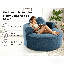Fauteuil rond surdimensionné, fauteuil de 54 po en tissu bleu avec coussin éponge haute densité et 2 coussins pour le salon-1617150121