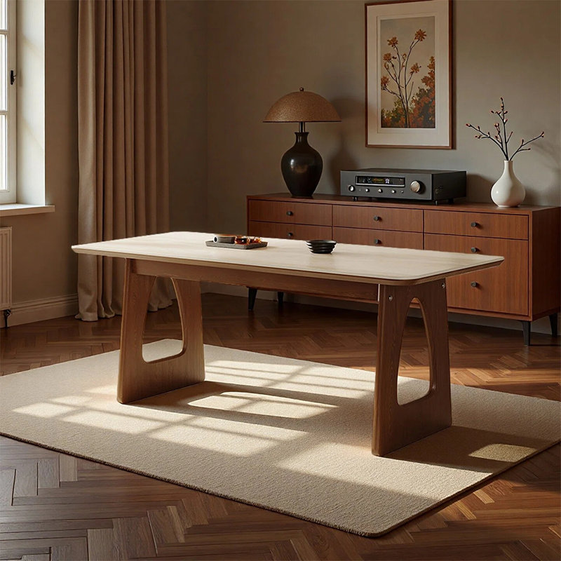 Table de salle à manger de style contemporain et élégant, H 29,52 po x L 70,86 po x l 35,43 po