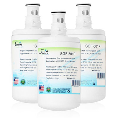 Filtre à eau commercial compatible avec F-501R de Swift Green filtres SGF-501R, fabriqué aux États-Unis - paquet de 3