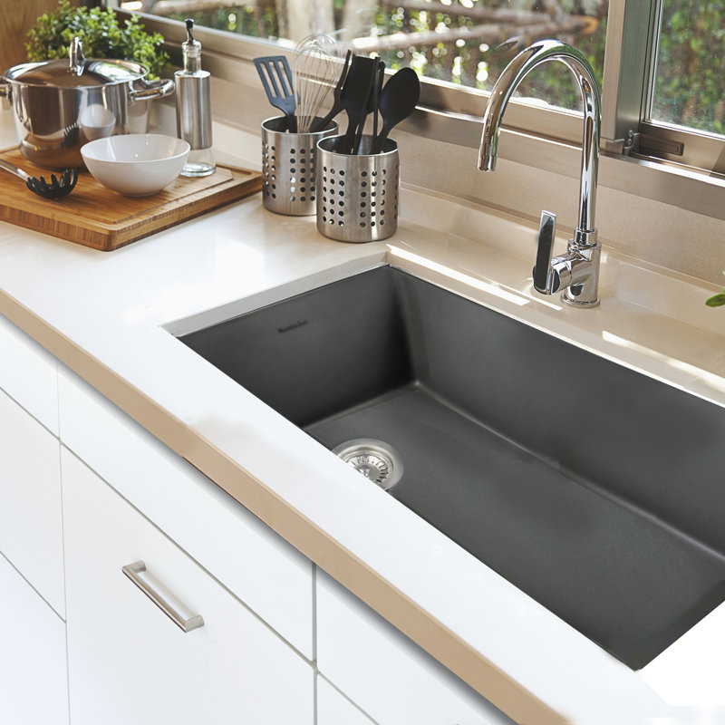 34.25'' L Single Basin Kitchen Sink