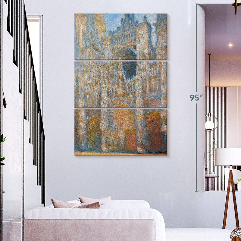 Adella Rouen Cathedral West Facade Sunlight 1894, 74" H x 48" W