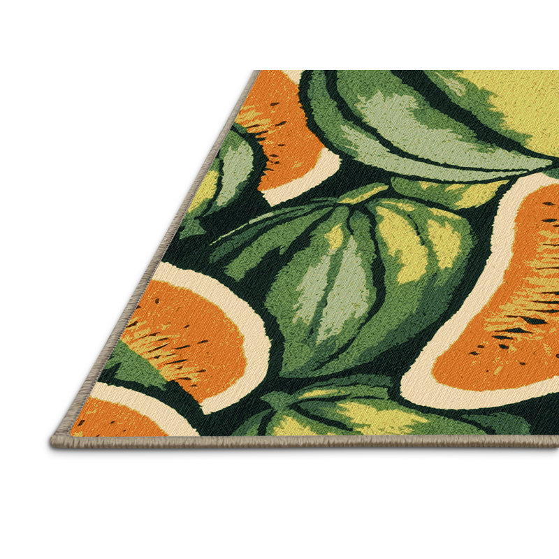  Tapis lavable Ambrosia Melon, Tapis de couloir 2 pi x 4 pi