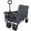 Chariot pliable 3-en-1 avec banquette et rangement, roues tout-terrain robustes, idéales pour le camping, la plage et les événements extérieurs-124641912