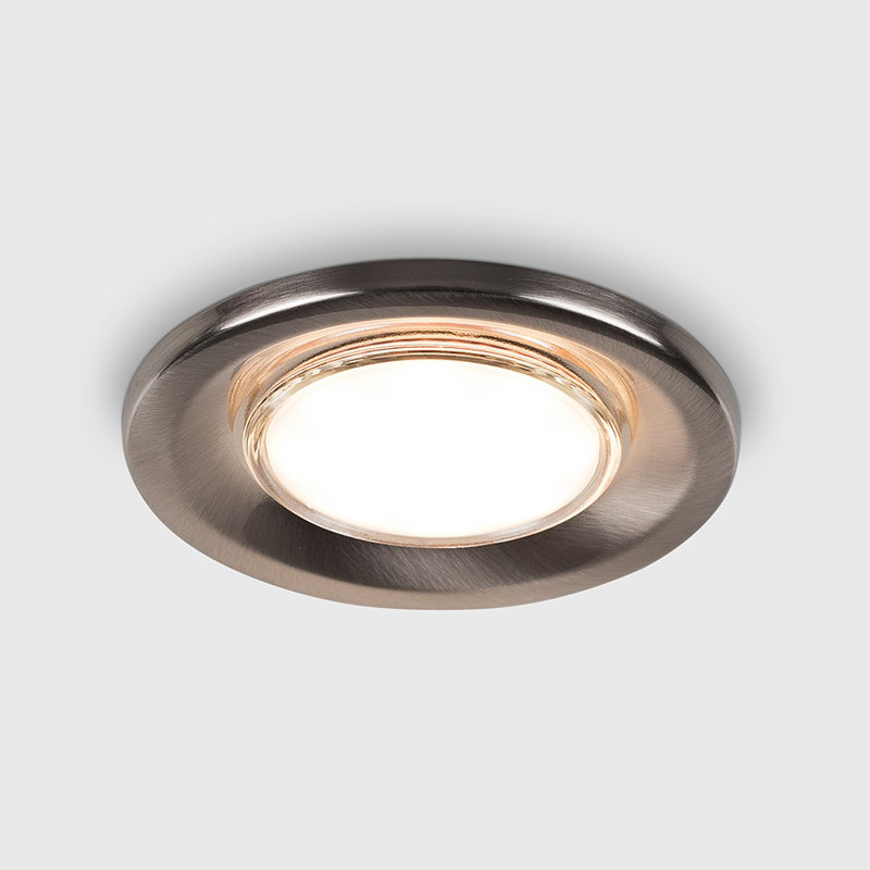 8cm Downlight and Recessed Lighting Kit, Brushed Chrome, No Bulb