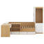 Lit plateforme double avec 6 tiroirs de rangement, lit de jour en bois avec bureau, draps et garde-robe-637217699