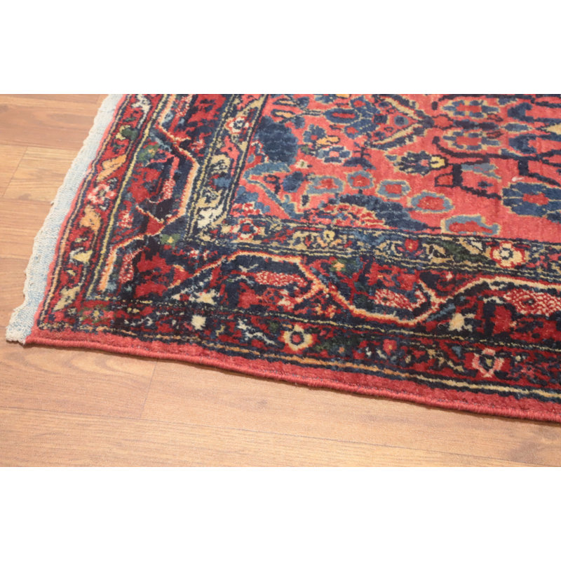 Tapis traditionnel à teinture végétale antique 4 x 5