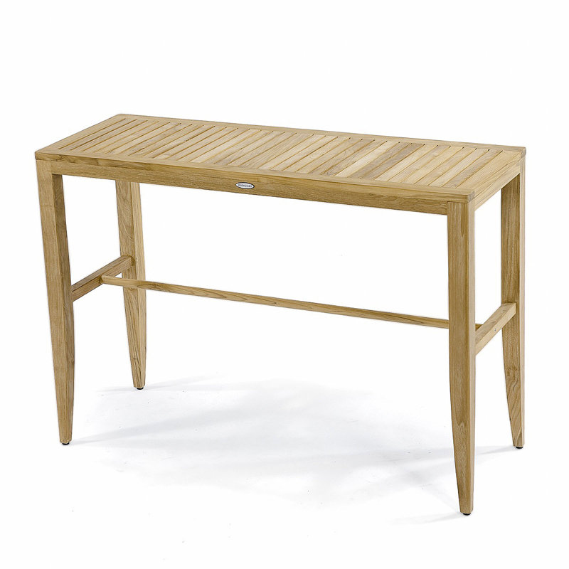 Westminster Teak Rectangular Teak Solid Wood Outdoor Bar Table , 60 " W 22 " D