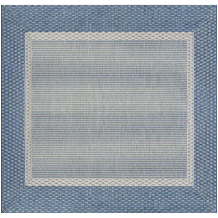 Alysha Flatwoven Champagne Blue Indoor Outdoor Area Rug