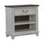 Ensemble de chambre à coucher avec grand lit à panneaux et deux commodes de chevet Chalita-485309033