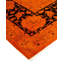 Tapis orange noué à la main de conception unique Chimel