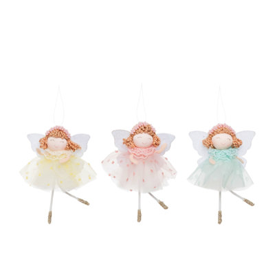 Ensemble d’ornement figurine suspendu 3 pièces anges