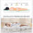 4 Inch Memory Foam Mattress Topper For Sleeper Sofa Bed - Washable White Cover Replacement (Sofa Not Included)-789658634