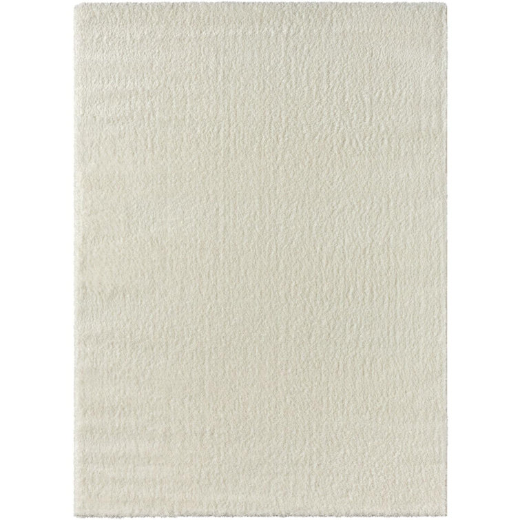 Solid Color Machine Woven Polypropylene Shag Area Rug