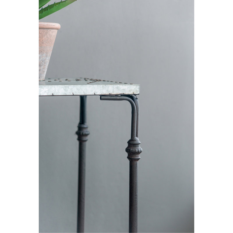 Set Of 3 The Gilbert Nesting Tables Metal Plant Stand, L:24X14x26" M:21.5X11.5X23" S:19X9x20"